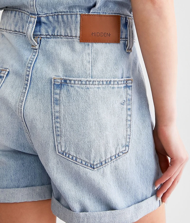Dylan Cuffed Denim Romper