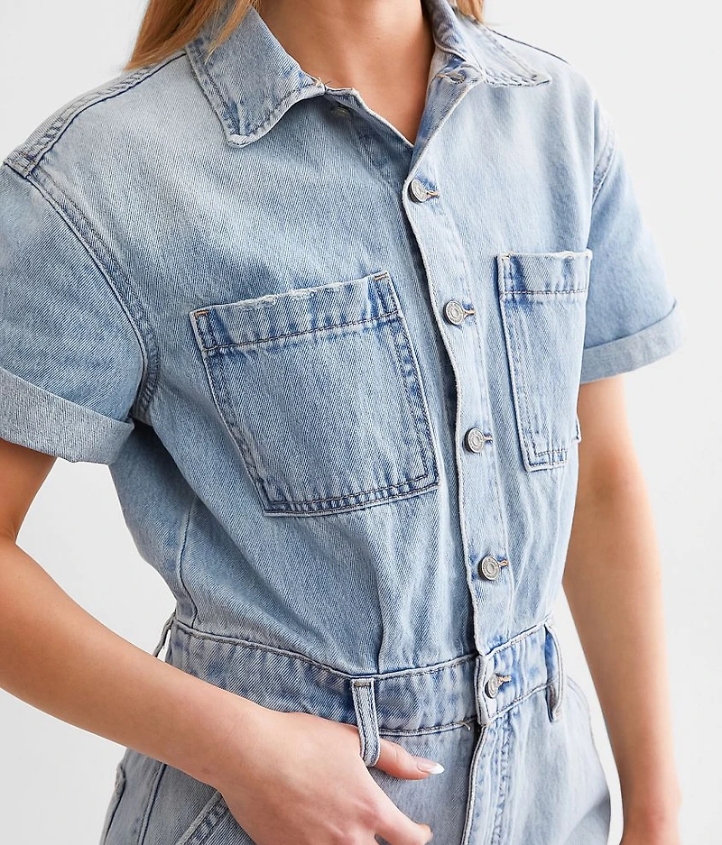 Dylan Cuffed Denim Romper