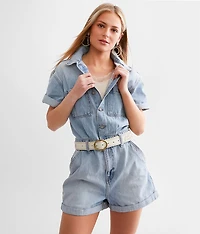 Dylan Cuffed Denim Romper