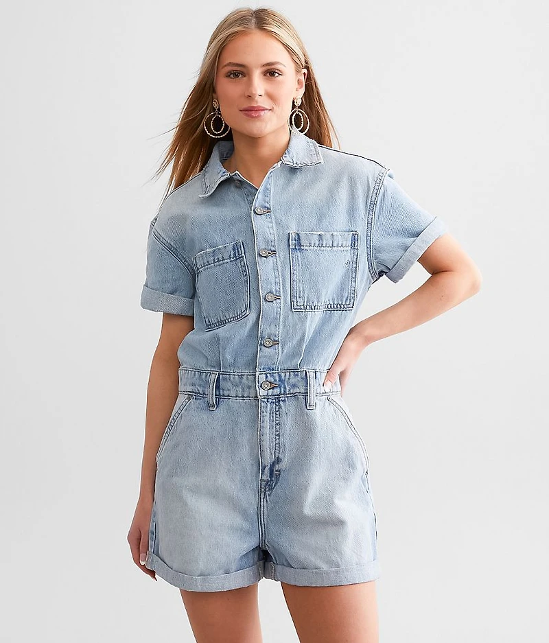 Dylan Cuffed Denim Romper