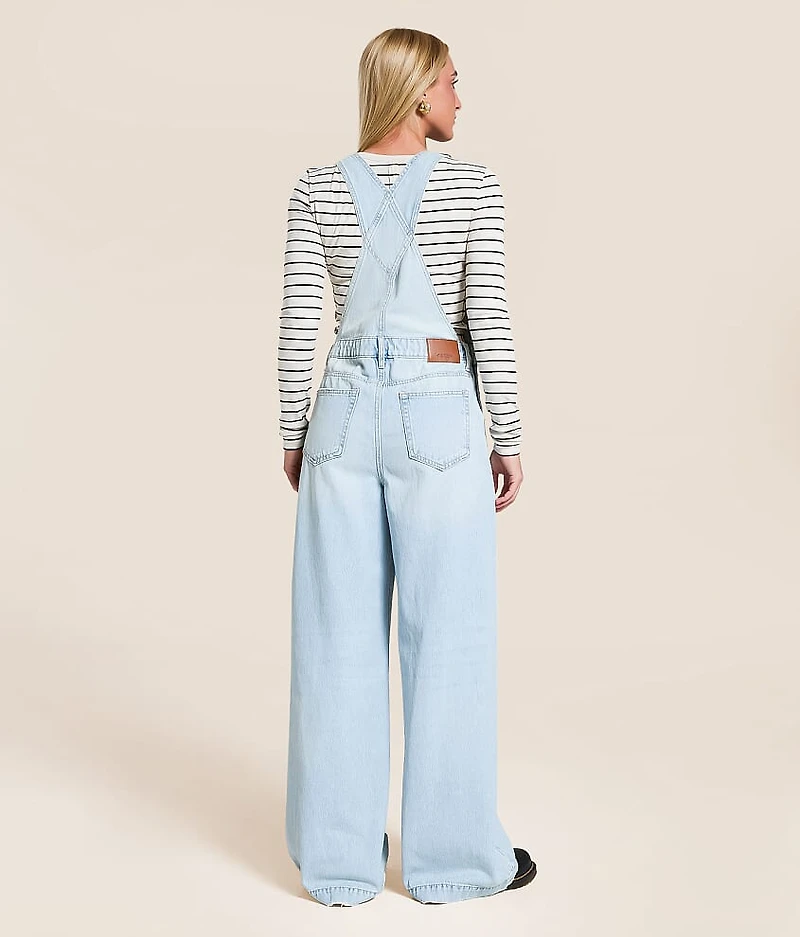 Dylan Ultra Wide Leg Denim Overalls