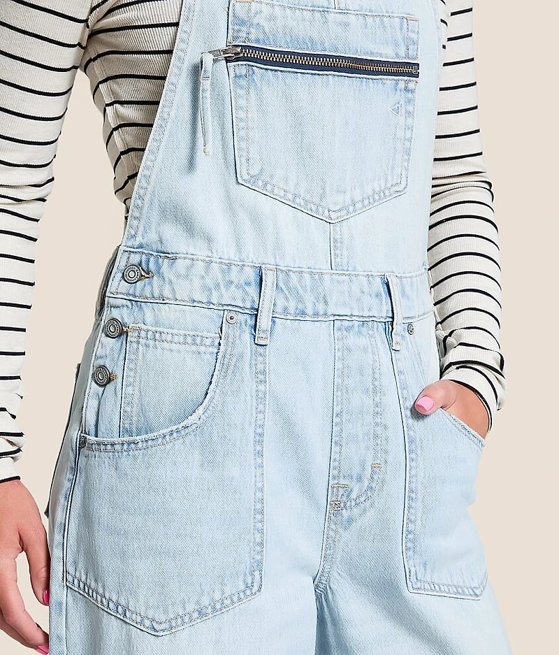 Dylan Ultra Wide Leg Denim Overalls