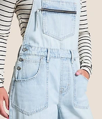 Dylan Ultra Wide Leg Denim Overalls