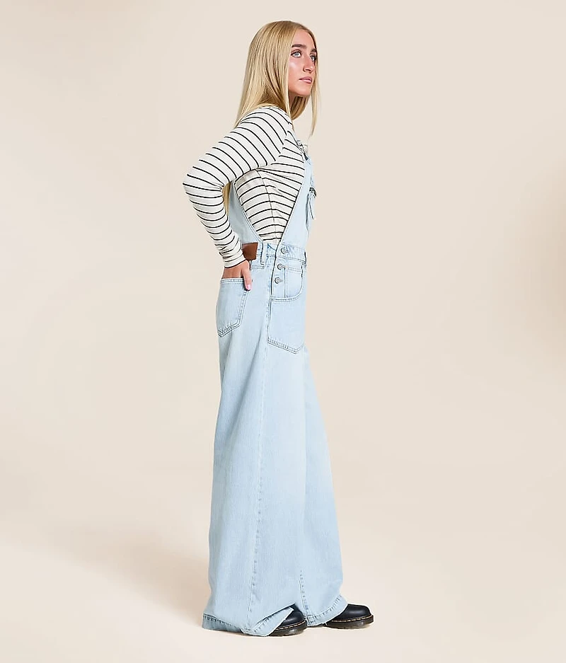 Dylan Ultra Wide Leg Denim Overalls
