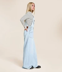 Dylan Ultra Wide Leg Denim Overalls