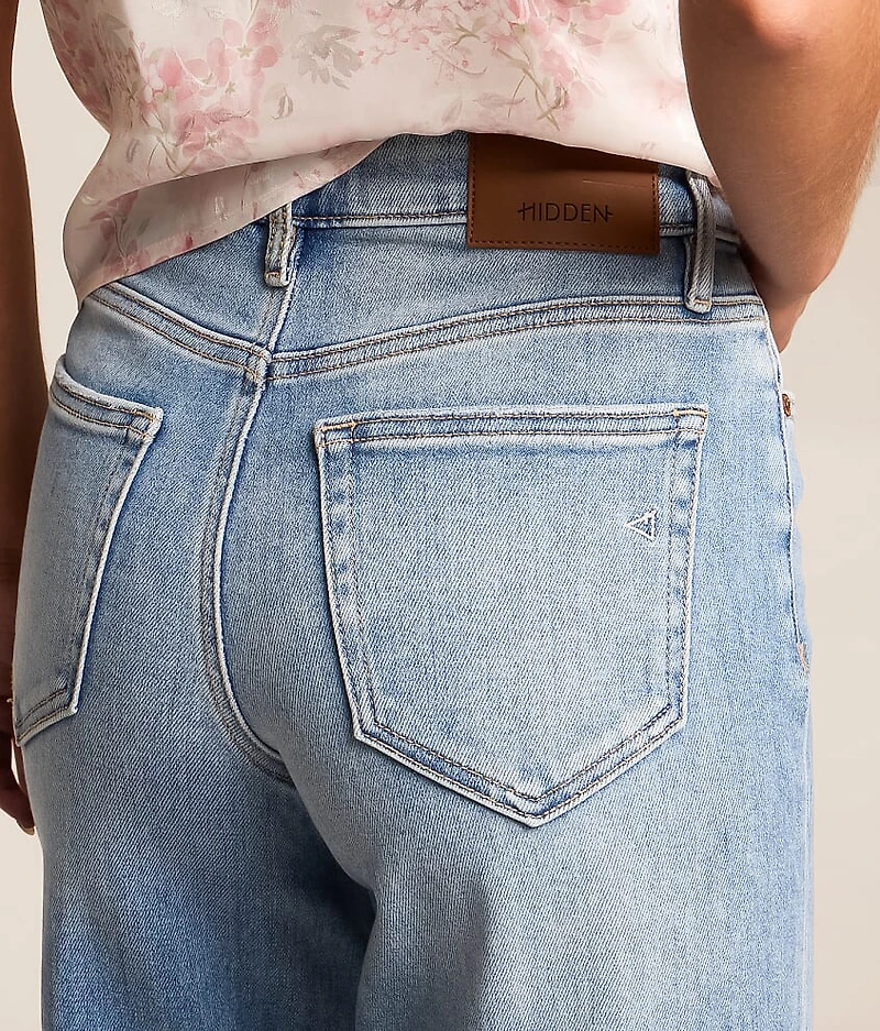 Nori Cropped Wide Leg Stretch Cuffed Jean