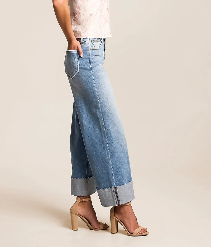 Nori Cropped Wide Leg Stretch Cuffed Jean