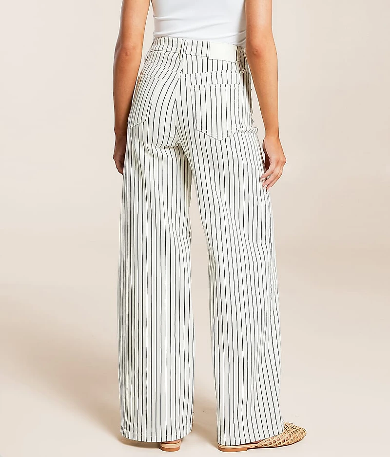 Nori Wide Leg Striped Stretch Jean