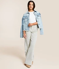 Nori Wide Leg Striped Stretch Jean
