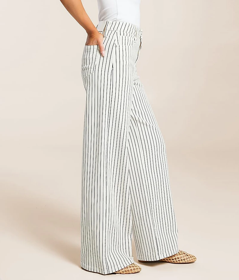 Nori Wide Leg Striped Stretch Jean