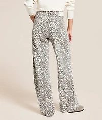 Nori Leopard Wide Leg Stretch Jean