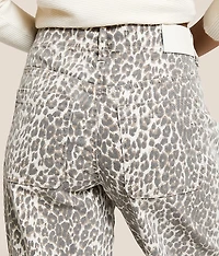 Nori Leopard Wide Leg Stretch Jean