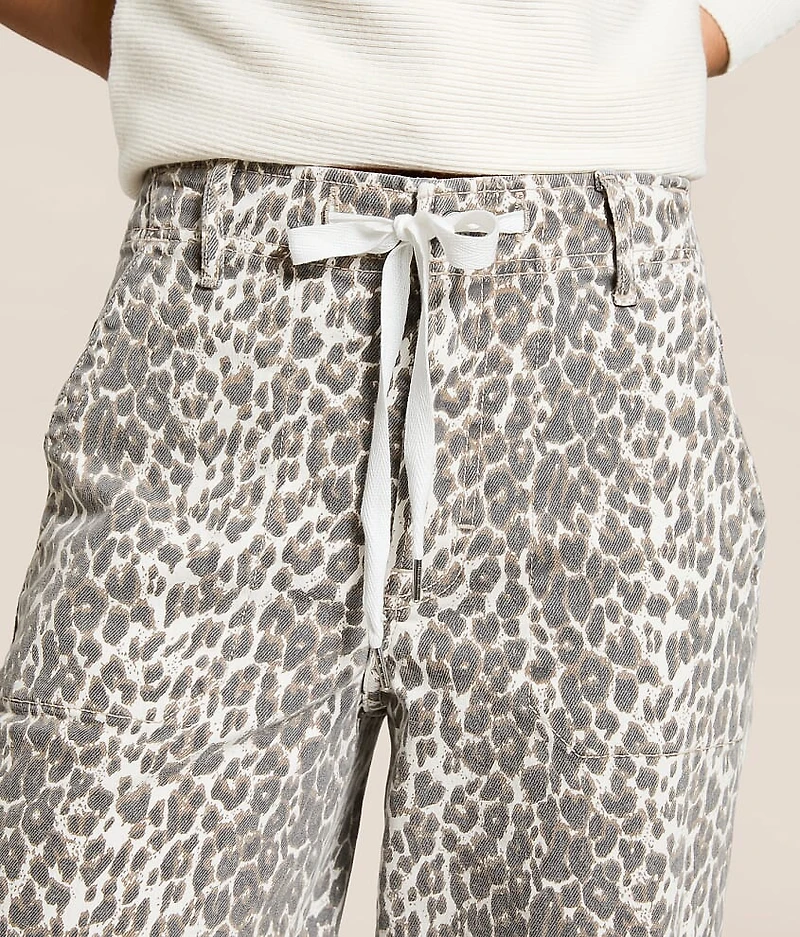 Nori Leopard Wide Leg Stretch Jean