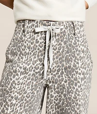 Nori Leopard Wide Leg Stretch Jean