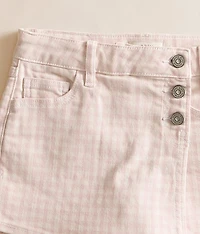 Girls - Mini Peyton Gingham Stretch Skort