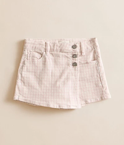 Girls - Mini Peyton Gingham Stretch Skort