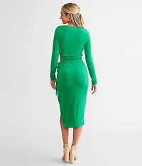Sheen Cut-Out Midi Dress
