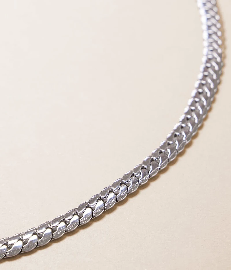 Flat Curb Chain 24" Necklace