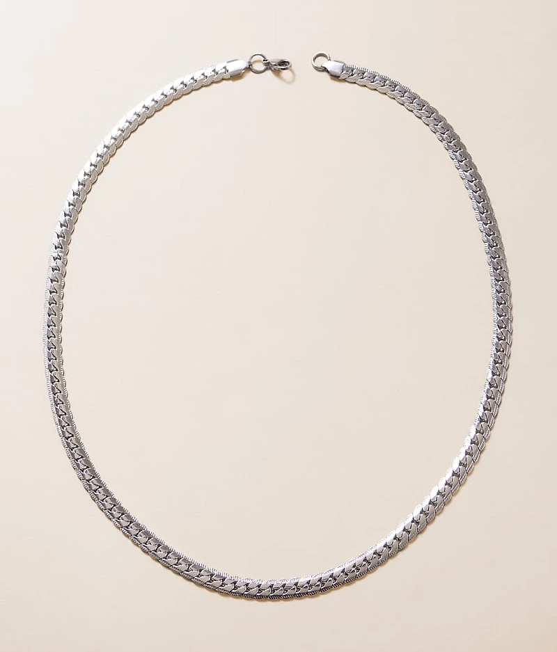 Flat Curb Chain 24" Necklace
