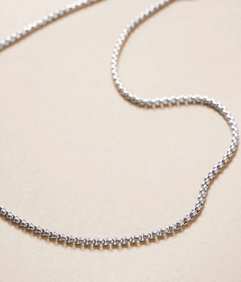 Round Box Chain 24" Necklace