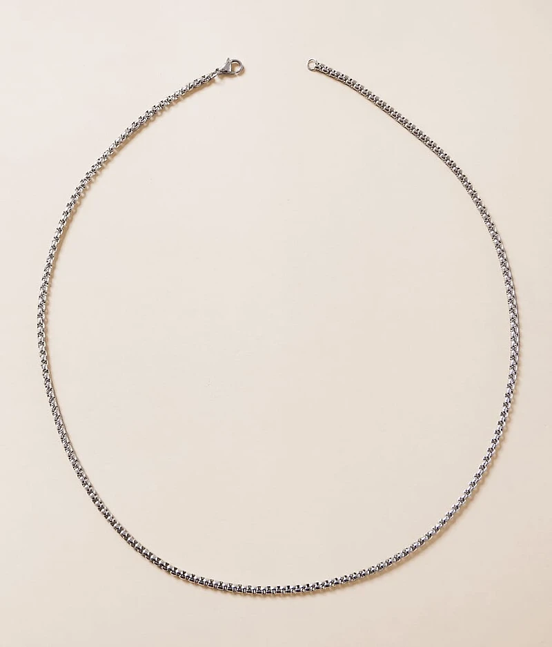 Round Box Chain 24" Necklace
