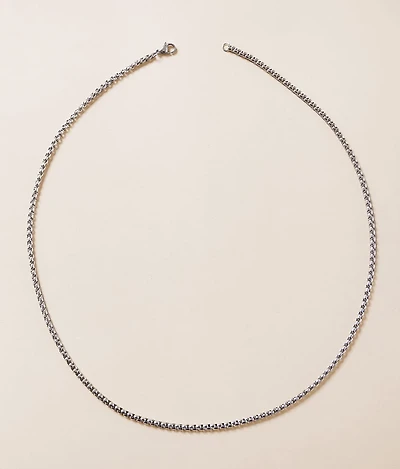 Round Box Chain 24" Necklace