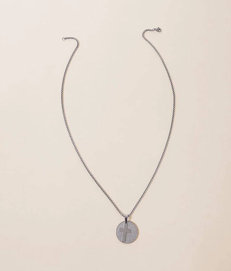 Lord's Prayer Cross 24" Necklace