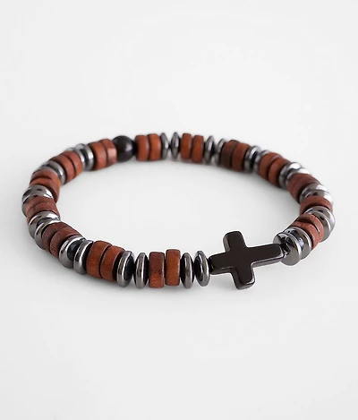 Wood & Bead Bracelet