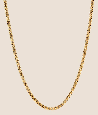 Round Box Chain 24" Necklace