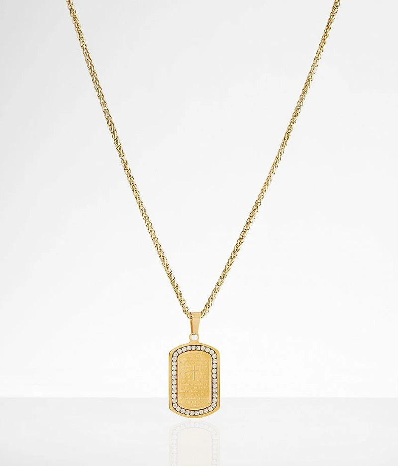 BKE Lord's Prayer Rhinestone 23" Necklace