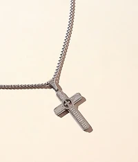 Lord's Prayer Cross 24" Necklace