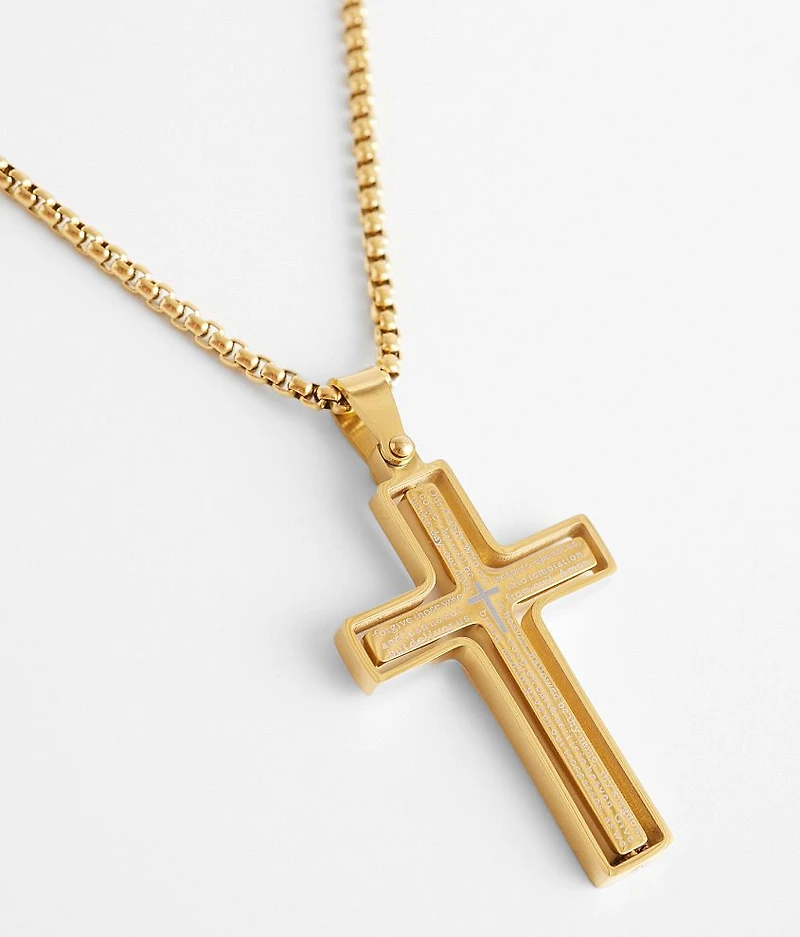 Spinner Cross 24" Necklace