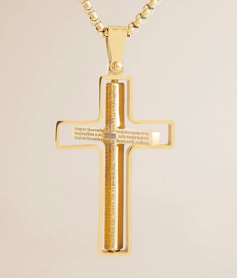 Spinner Cross 24" Necklace