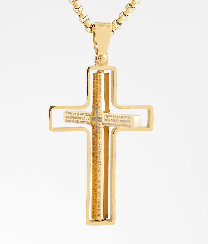 Spinner Cross 24" Necklace