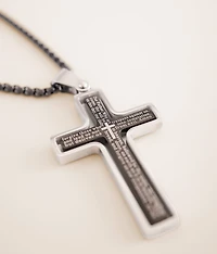 Lord's Prayer Cross 23" Necklace