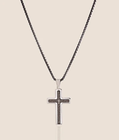 Lord's Prayer Cross 23" Necklace