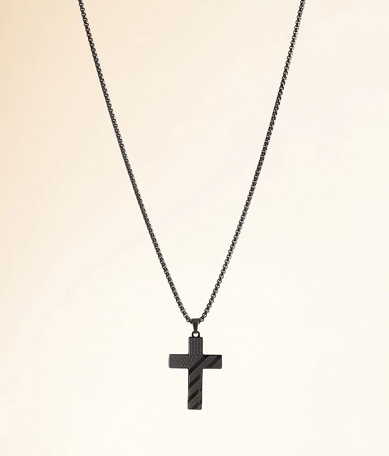American Flag Cross 24" Necklace