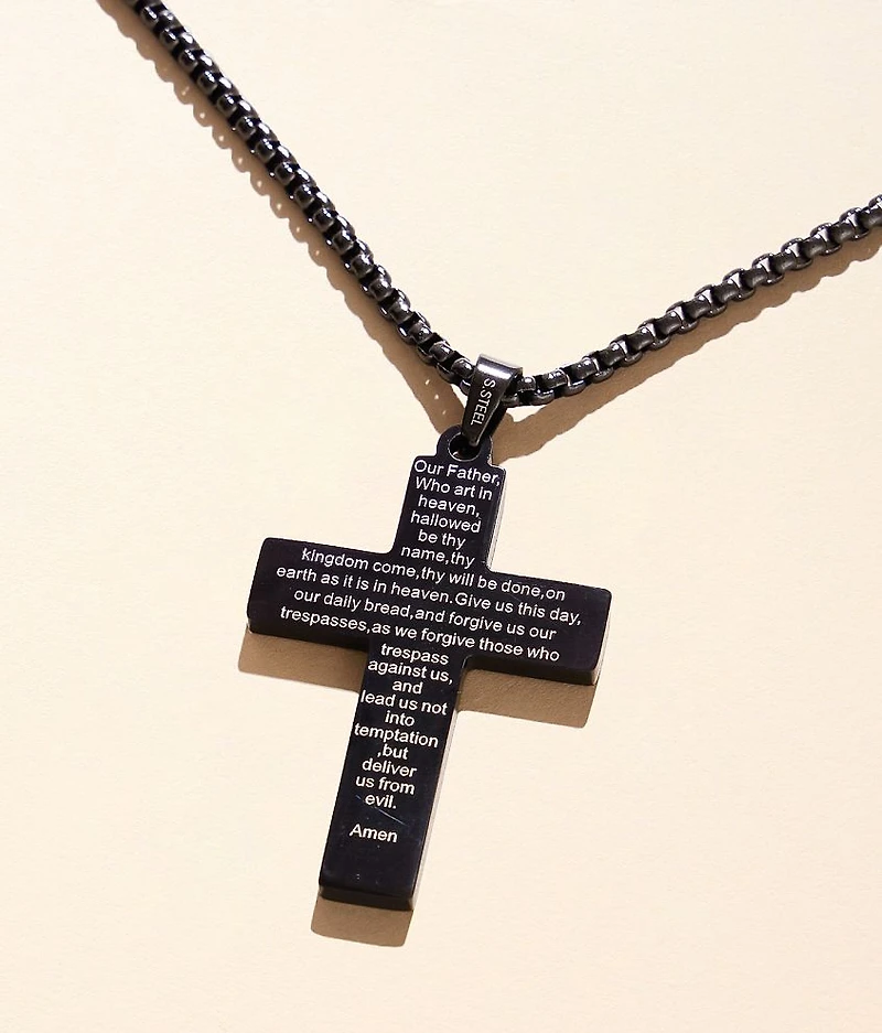 American Flag Cross 24" Necklace