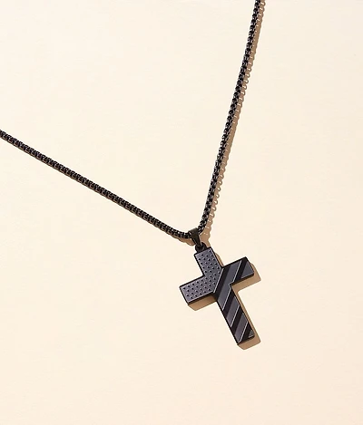 American Flag Cross 24" Necklace