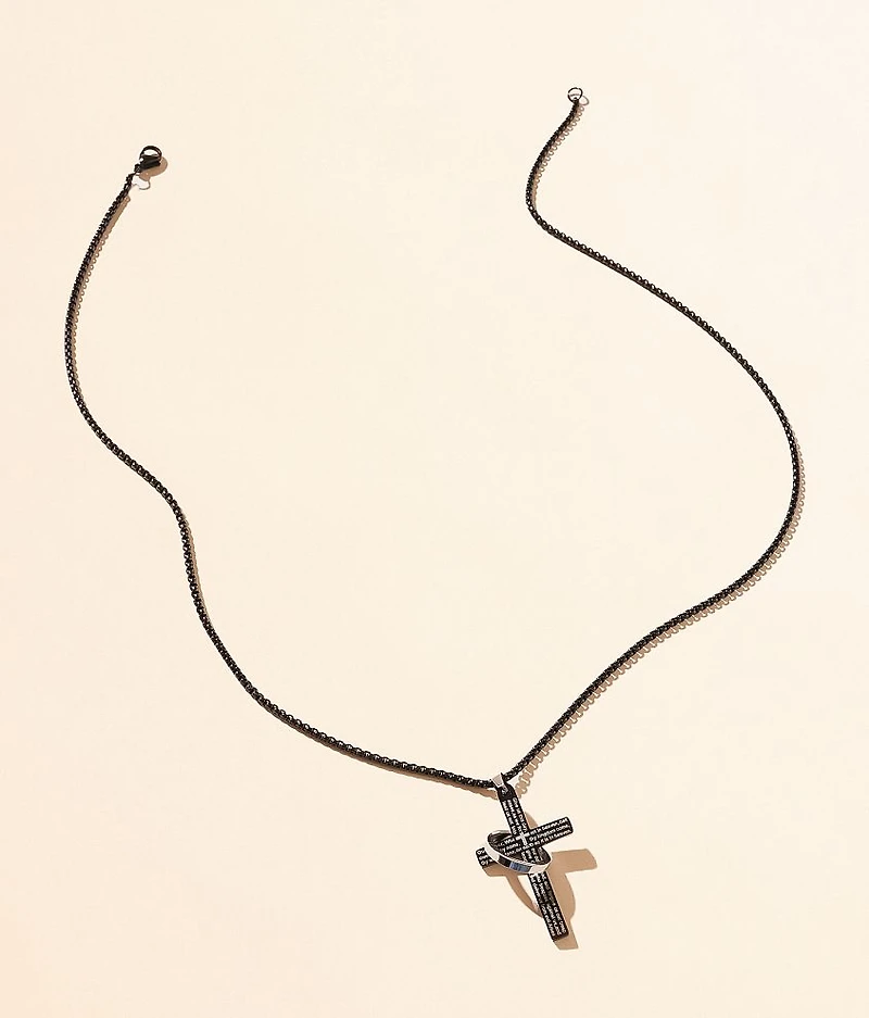The Lord's Prayer Cross & Ring 24" Necklace