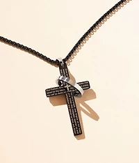 The Lord's Prayer Cross & Ring 24" Necklace
