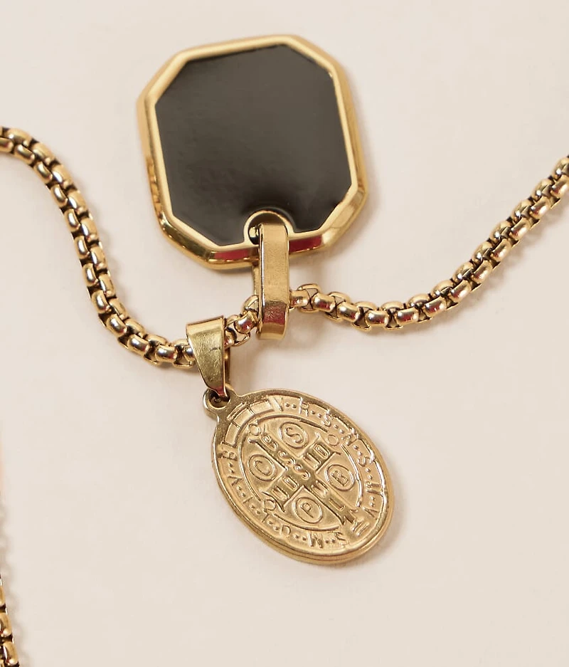 Double Pendant 23" Necklace