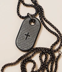 Cross Dog Tag 23" Necklace