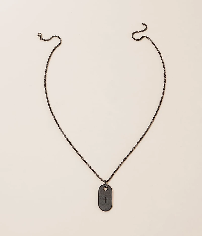 Cross Dog Tag 23" Necklace