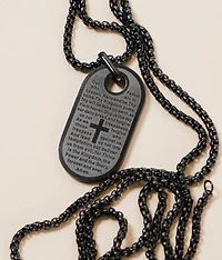 Cross Dog Tag 23" Necklace