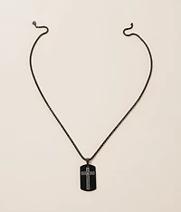 Cross Dog Tag 23" Necklace