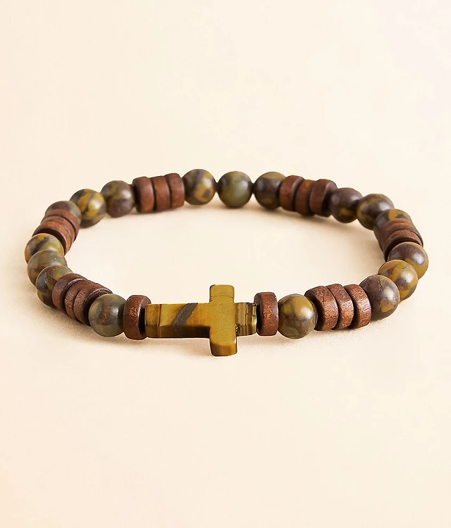 Beaded Cross Bracelet