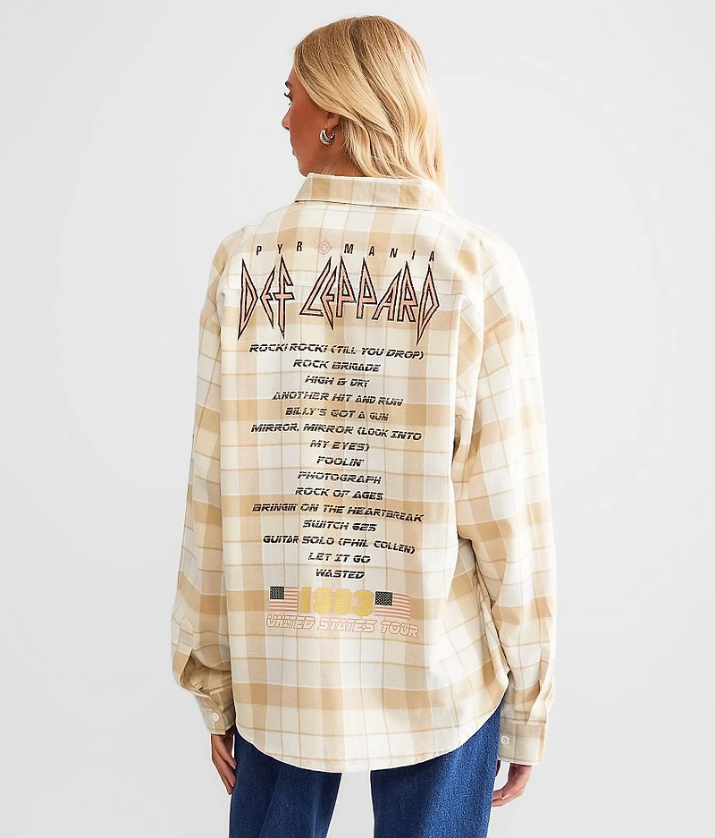 Def Leppard Band Flannel Shirt