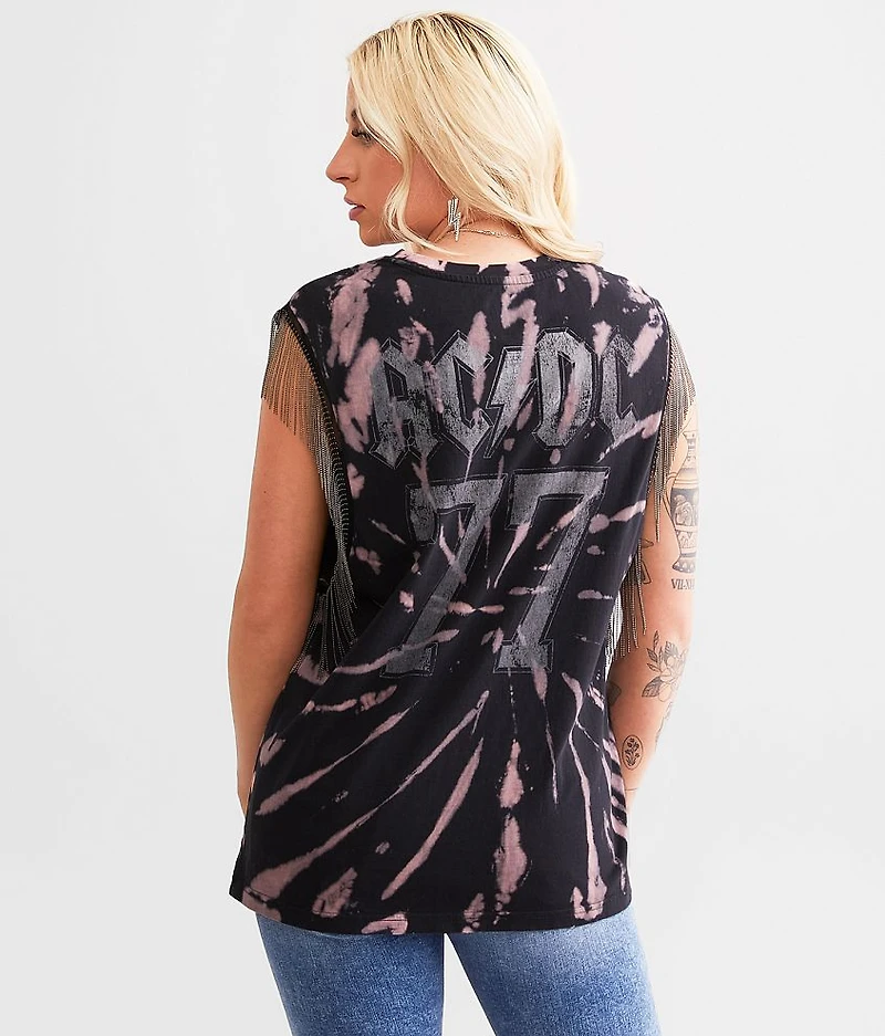 AC/DC Chain Fringe Band Tank Top