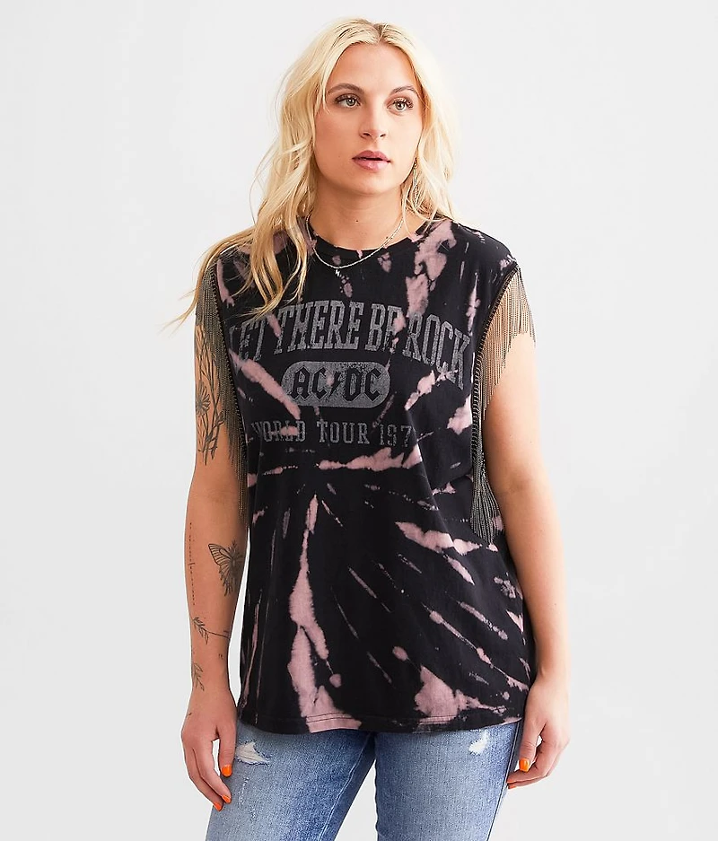 AC/DC Chain Fringe Band Tank Top